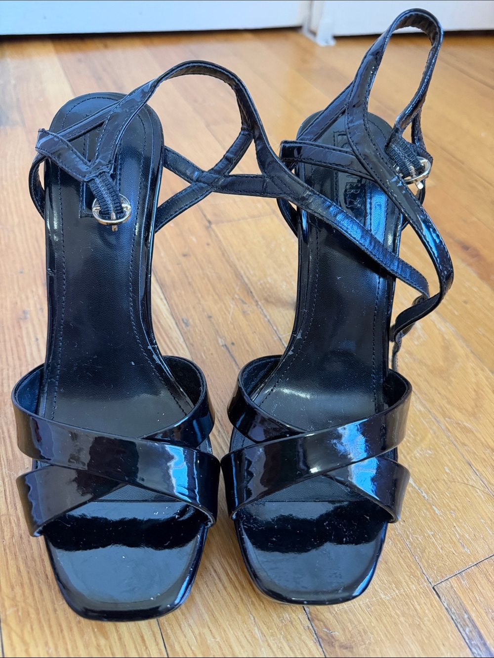Forever 21 Black Patent Platform Strappy Heels - Picture 3 of 5
